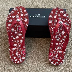 Coach Abigail floral rubber red